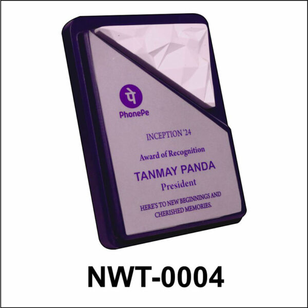 NWT-0004 Recognition Award Plaque