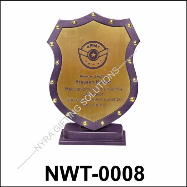 NWT-0008 Shield-Shaped Recognition Plaque