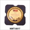 NWT-0017 is a premium round gold-finish memento