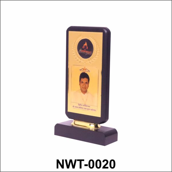 NWT-0020 is a personalized wooden trophy