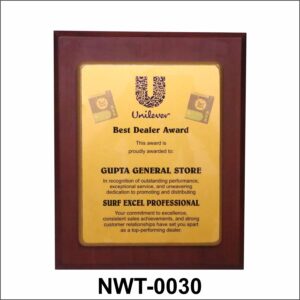 NWT-0030 Wooden Dealer Recognition Plaque